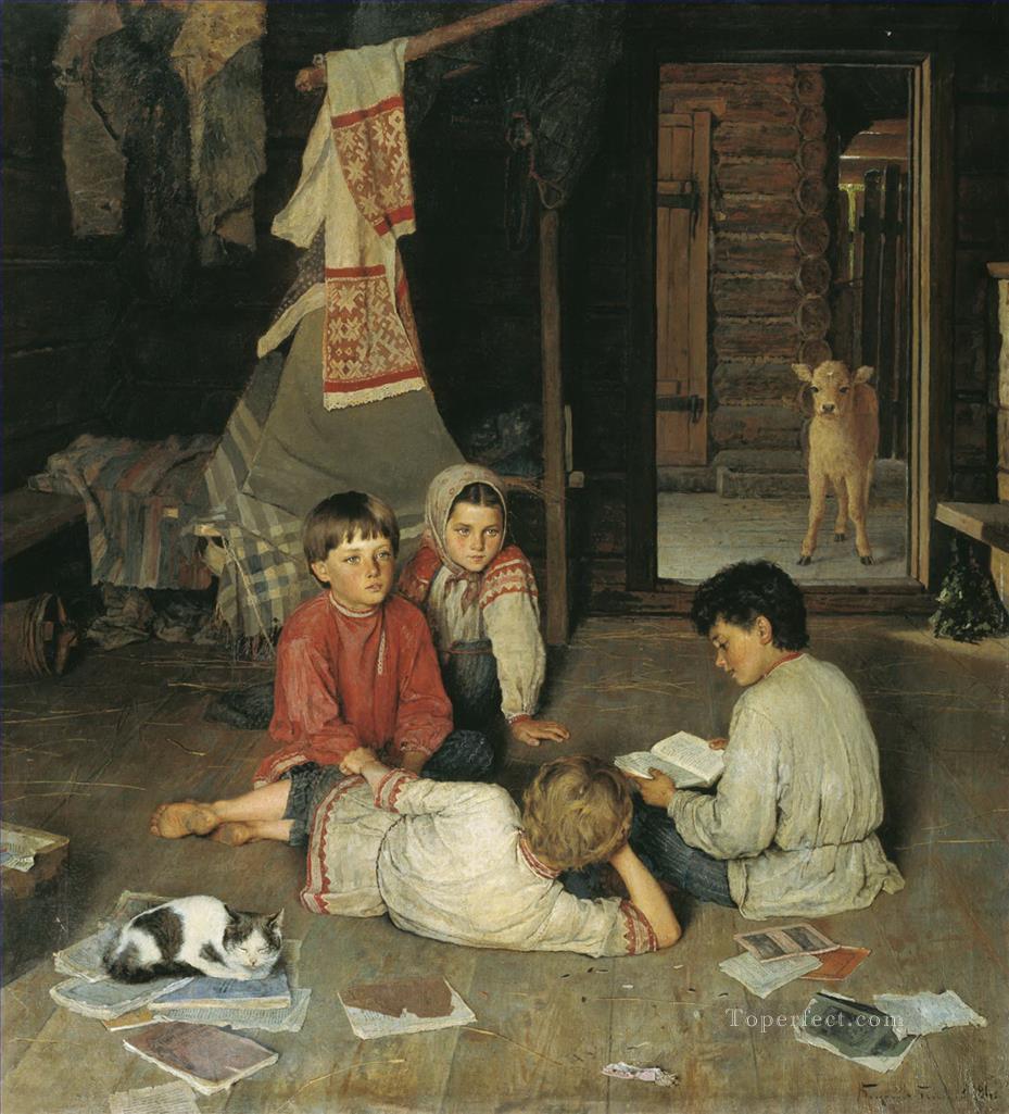 nuevo cuento de hadas Nikolay Bogdanov Belsky niños impresionismo infantil Pintura al óleo